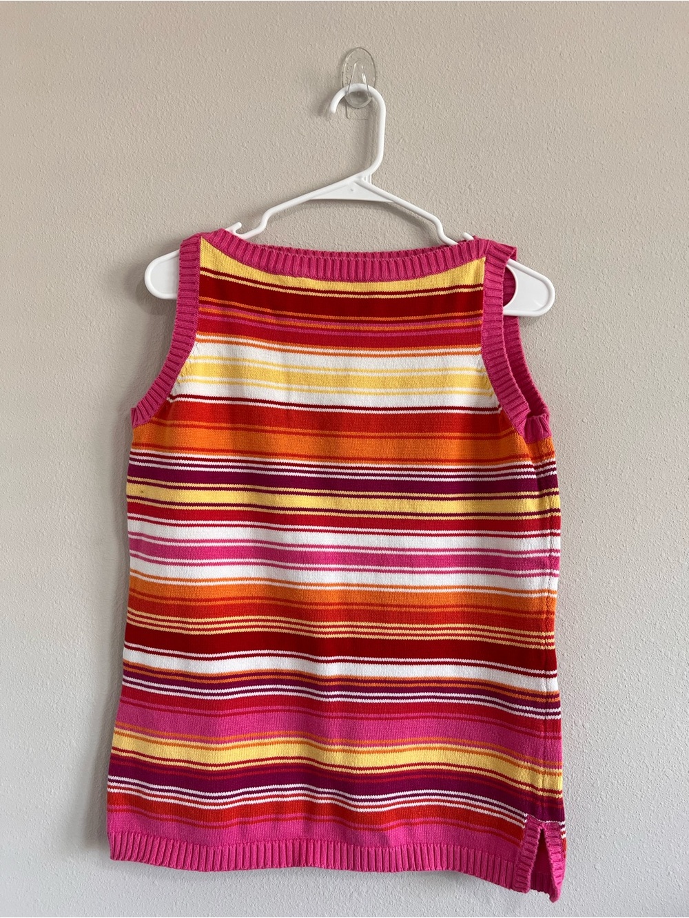 White Stag Pink Multicolor Striped Tank Top